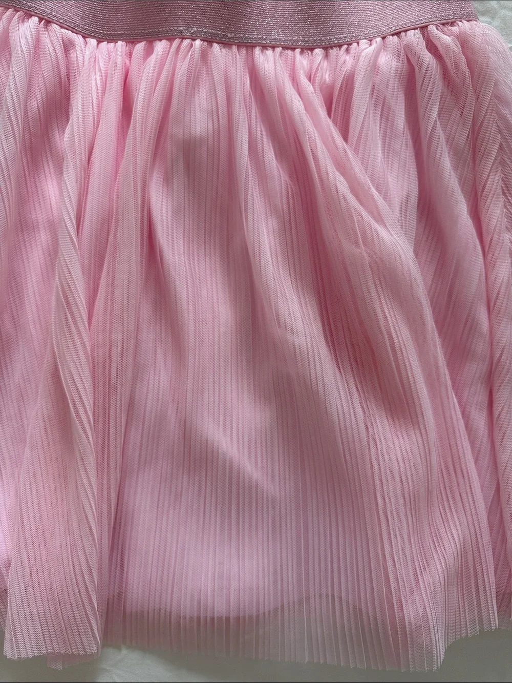 Crewcuts Light Pink Layered Tulle Skirt with Shimmer Waistband